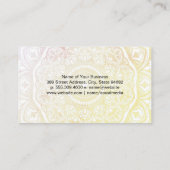 ヨガポーズの女性 | マンダラパターン 名刺 (裏面)