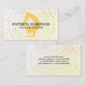 ヨガポーズの女性 | マンダラパターン 名刺 (正面/裏面)