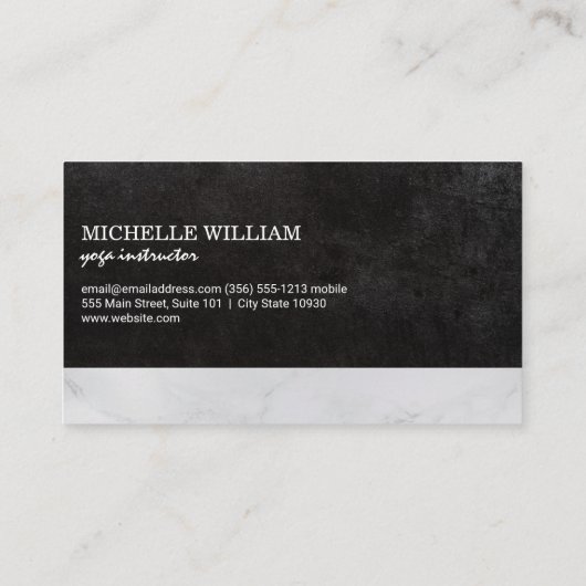 ヨガポーズの女性 名刺 (裏面)