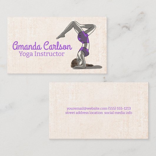 ヨガポーズの女性 名刺 (正面/裏面)