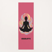 ヨガポーズはピンクの名前を渦巻く ヨガマット (正面)