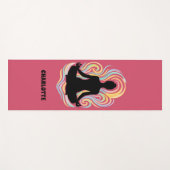 ヨガポーズはピンクの名前を渦巻く ヨガマット (正面(横))