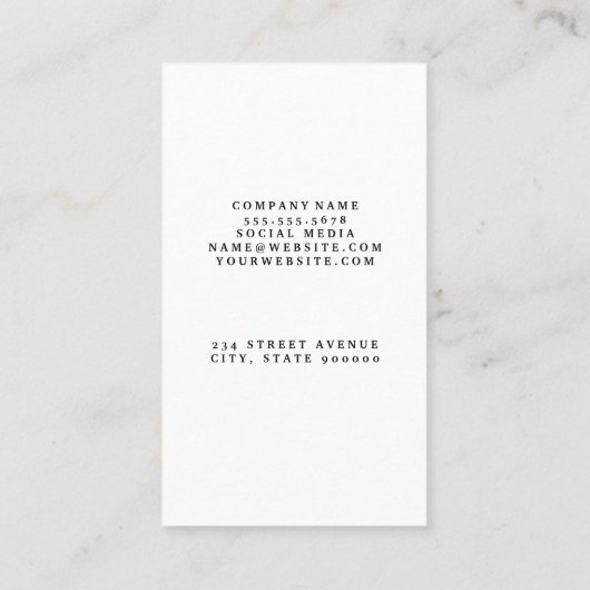 ヨガポーズをとっている女性 名刺 (裏面)