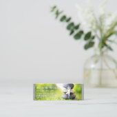 ヨガポーズアイコン |積み上げ石 スキニー名刺 (スタンド正面)