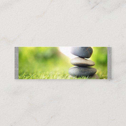 ヨガポーズアイコン |積み上げ石 スキニー名刺 (裏面)
