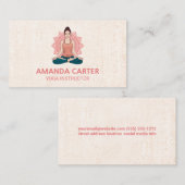 ヨガポーズイラスト | 瞑想 名刺 (正面/裏面)