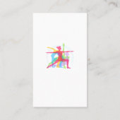 ヨガポーズカラフルイラストレーション 名刺 (裏面)