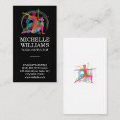 ヨガポーズカラフルイラストレーション 名刺 (正面/裏面)