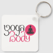 ヨガポーズグラフィック付きヨガ体 キーホルダー (裏面)