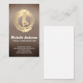 ヨガポーズゴールデンブラシメタリック 名刺 (正面/裏面)