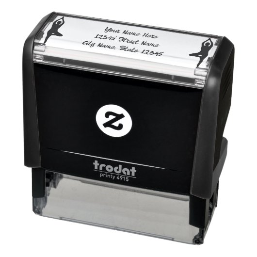 ヨガポーズシルエットの自己インキングアドレススタンプ セルフインキングスタンプ (商品)