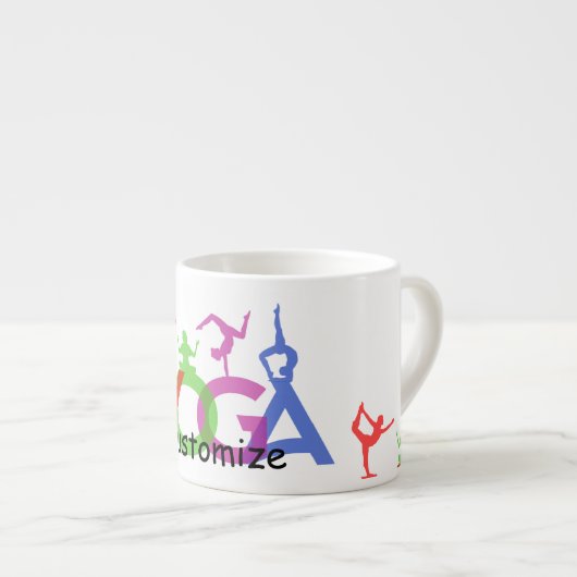 ヨガポーズシルエットThunder_Cove エスプレッソカップ (正面右)