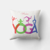 ヨガポーズシルエットThunder_Cove クッション (裏面)