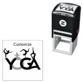 ヨガポーズシルエットThunder_Cove セルフインキングスタンプ (インサイチュ)