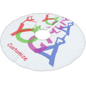 ヨガポーズシルエットThunder_Cove ブラッシュドポリエステルツリースカート (アングル)