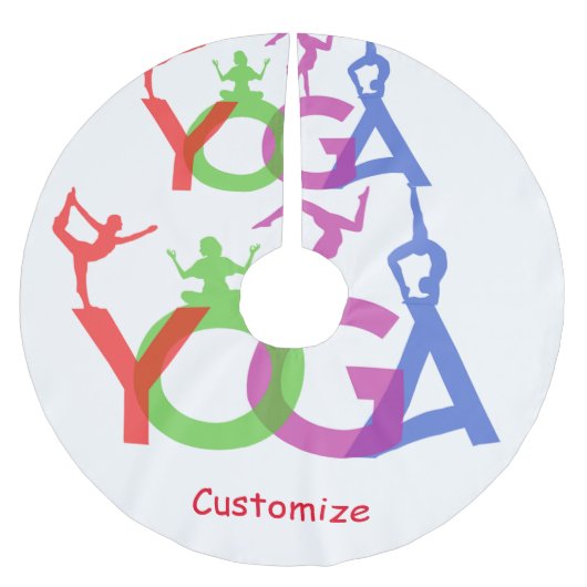 ヨガポーズシルエットThunder_Cove ブラッシュドポリエステルツリースカート (正面)