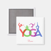 ヨガポーズシルエットThunder_Cove マグネット (正面/裏面)