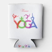 ヨガポーズシルエットThunder_Cove 缶クーラー (正面)