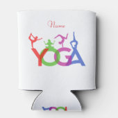 ヨガポーズシルエットThunder_Cove 缶クーラー (裏面)