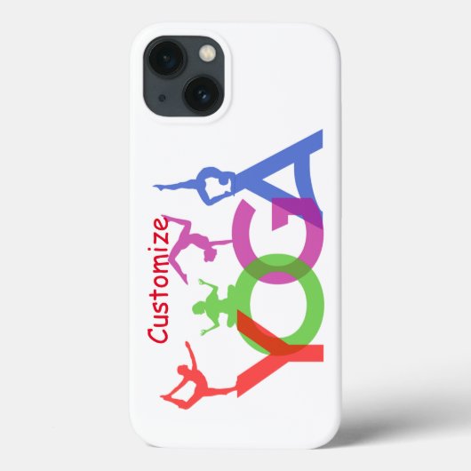ヨガポーズシルエットThunder_Cove Case-Mate iPhoneケース (裏面)