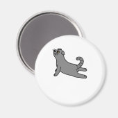 ヨガポーズスコティッシュフォールド猫 マグネット (正面/裏面)