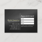 ヨガポーズゼンサインクラスパスロイヤリティアポイントメント 予約カード (裏面)