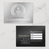 ヨガポーズゼンサインクラスパスロイヤリティアポイントメント 予約カード (正面/裏面)