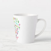 ヨガポーズハートサンダー_コーブ カフェラテマグ (右)