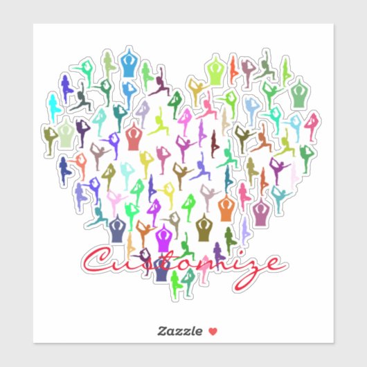 ヨガポーズハートサンダー_コーブ シール (シート)