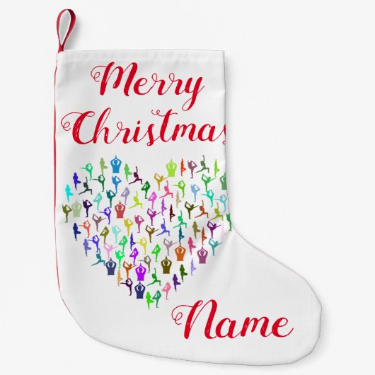 ヨガポーズハートサンダー_コーブ スモールクリスマスストッキング (正面)