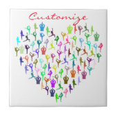 ヨガポーズハートサンダー_コーブ タイル (正面)