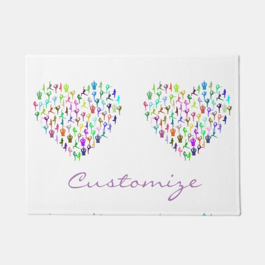 ヨガポーズハートサンダー_コーブ ドアマット (正面)