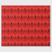 ヨガポーズハート ラッピングペーパー (フラット)