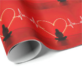 ヨガポーズハート ラッピングペーパー (ロールコーナー)