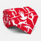 ヨガポーズパターン01.bx4.赤BG ネクタイ (ロール)