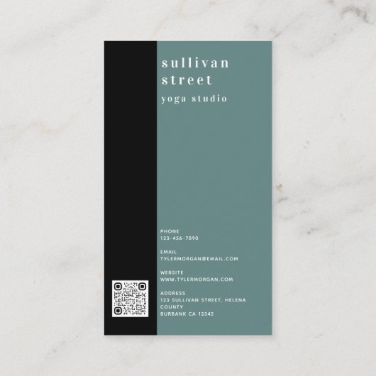 ヨガポーズフォトヨガスタジオ 名刺 (裏面)