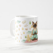ヨガポーズフォーシャム猫好き コーヒーマグカップ (正面左)