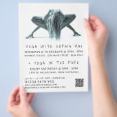 ヨガポーズヨガクラス広告ズフライヤー チラシ (手)