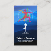 ヨガポーズロゴ | ストレッチ 名刺 (正面)