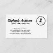 ヨガポーズロゴ |テクスチャの背景 名刺 (裏面)
