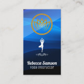 ヨガポーズロゴ | Lotus Flower 名刺 (正面)