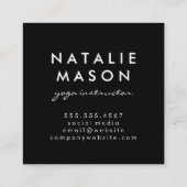 ヨガポーズ自然パターン スクエア名刺 (裏面)