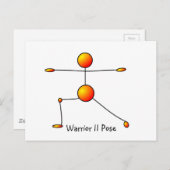 ヨガポーズ – ウォリアーIIポーズ ポストカード (正面/裏面)