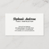 ヨガポーズ | ストレッチの柔軟性 名刺 (裏面)