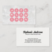 ヨガポーズ | ストレッチの柔軟性 名刺 (正面/裏面)