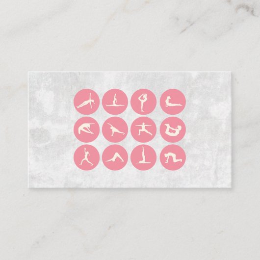 ヨガポーズ | ストレッチの柔軟性 名刺 (正面)