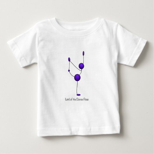 ヨガポーズ – ダンスポーズの主 ベビーTシャツ (正面)