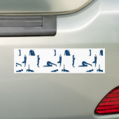 ヨガポーズ バンパーステッカー (車上)