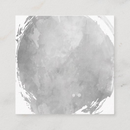 ヨガポーズ |ブラシ付き水彩 スクエア名刺 (裏面)