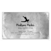 ヨガポーズ |ブラシ付き水彩 マグネット名刺 (正面)